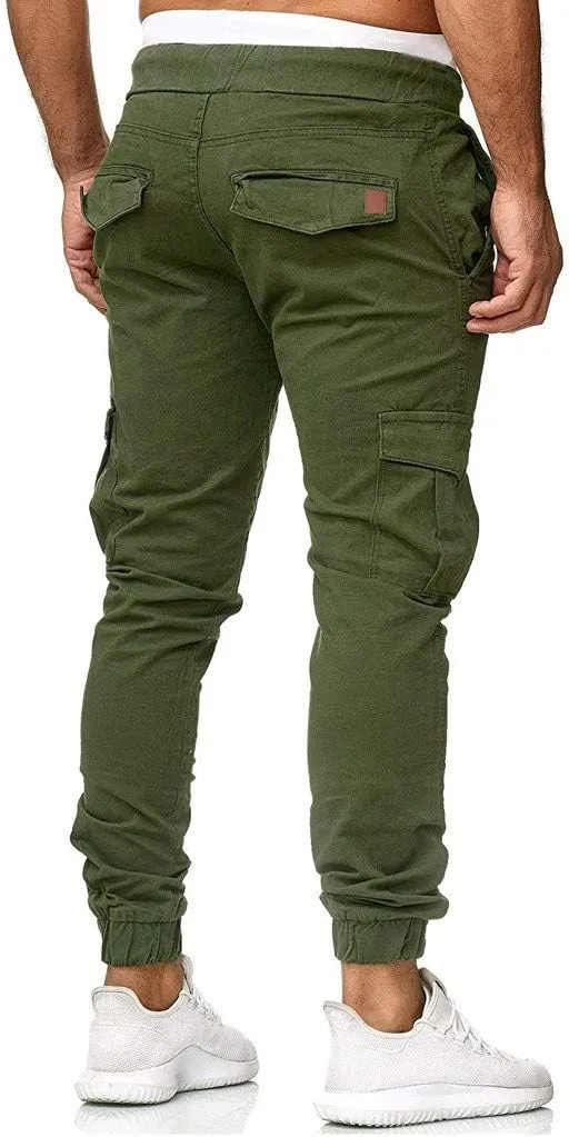 Mens Linen Cotton Pants Lightweight Mens Hiking Pants Cargo Pant Zipper Pocket Streetwear Pants Men White Loose Pant