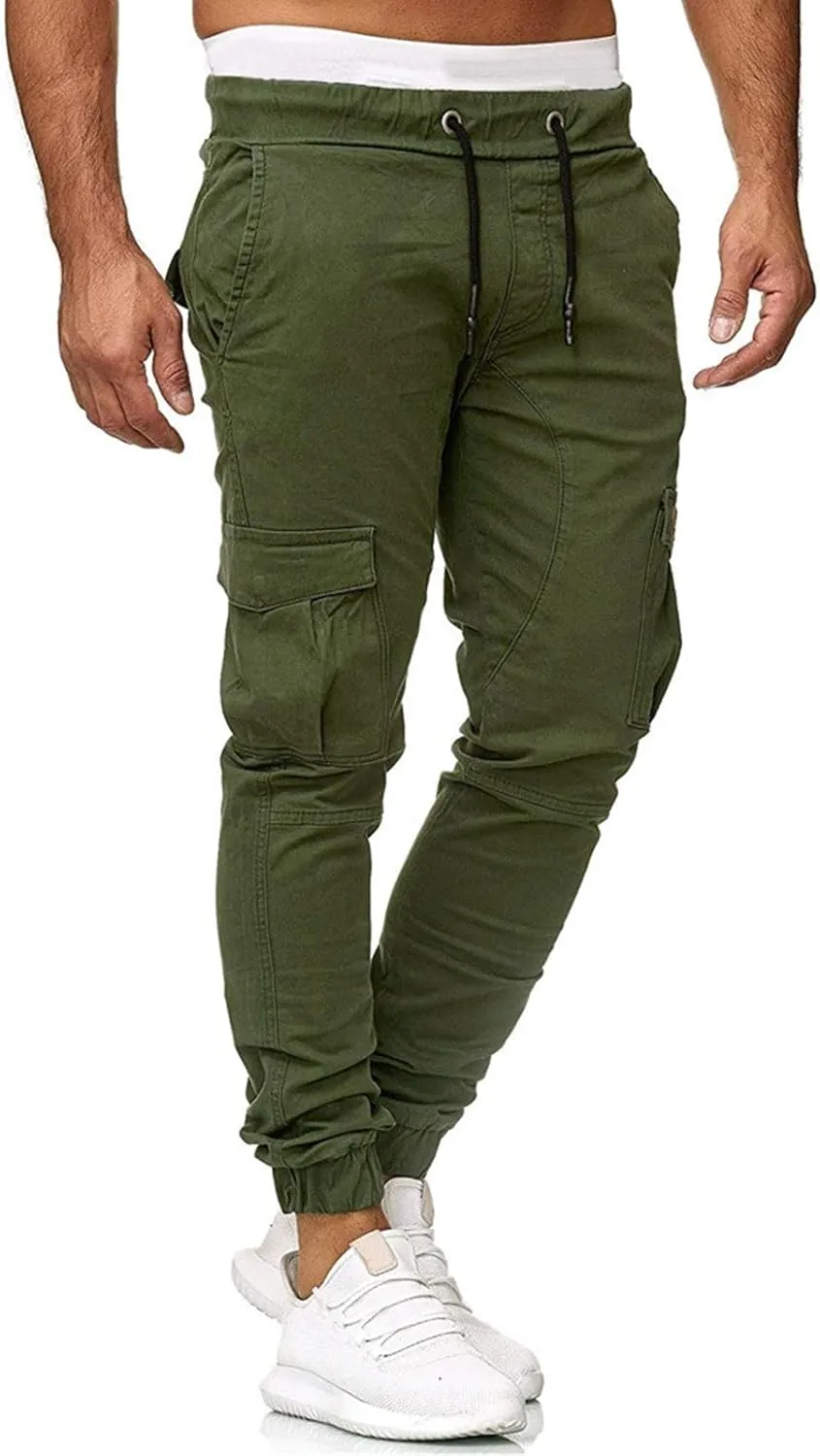 Mens Linen Cotton Pants Lightweight Mens Hiking Pants Cargo Pant Zipper Pocket Streetwear Pants Men White Loose Pant