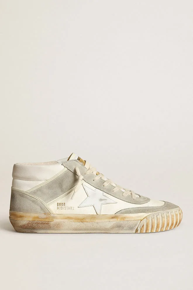 Men’s Mid Star 2 with Ice-Grey Suede and White Star