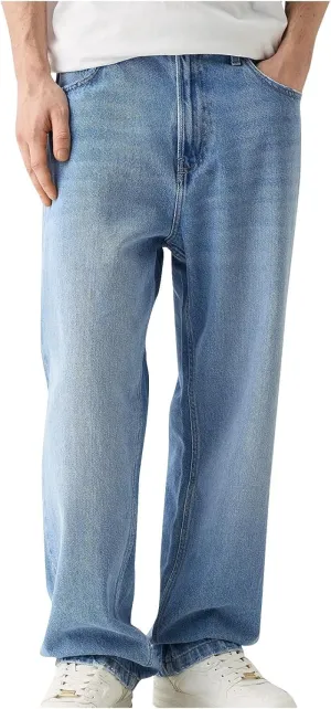 Men's Straight Leg Pants Boot Cut Jeans Stretch Slim Fit Flared Jeans Light Wash Vintage Skinny Denim Trousers