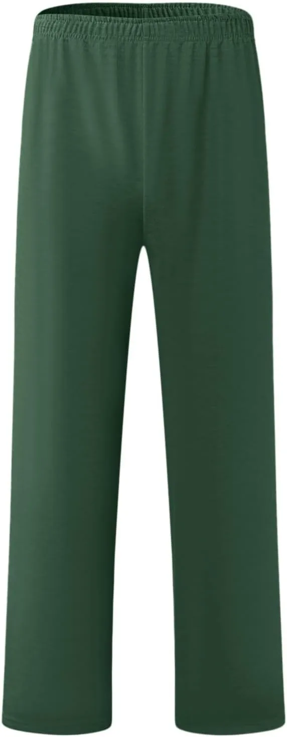 Mens Straight Leg Pants Casual Loose Fit Classic Trendy Solid Sweatpants Outdoor Workout Running Trousers with Pockets