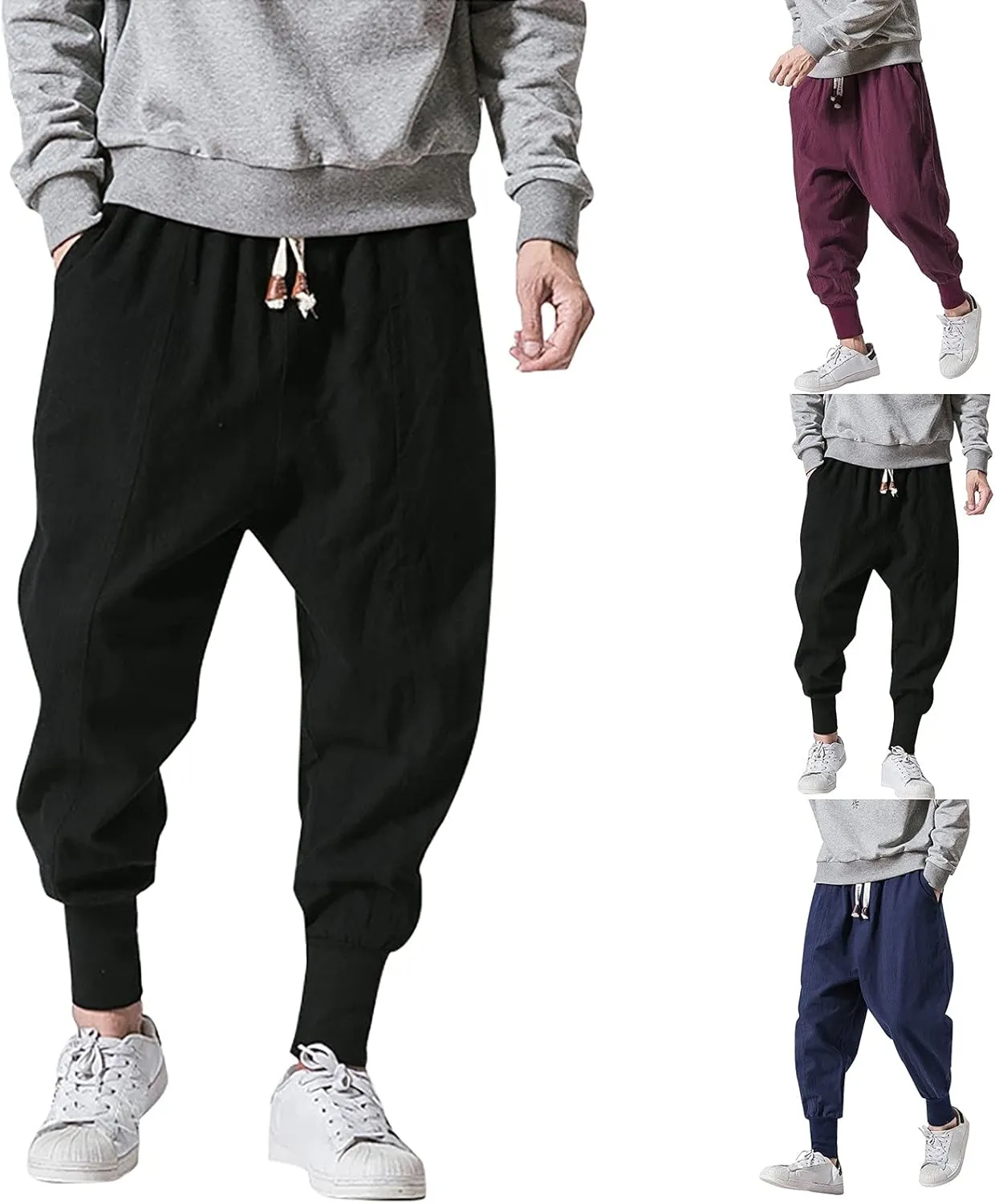 Mens Sweatpants with Pockets Big and Tall Trousers Joggers for Men Men's Workout Sport Pants Athletic Running Jogger