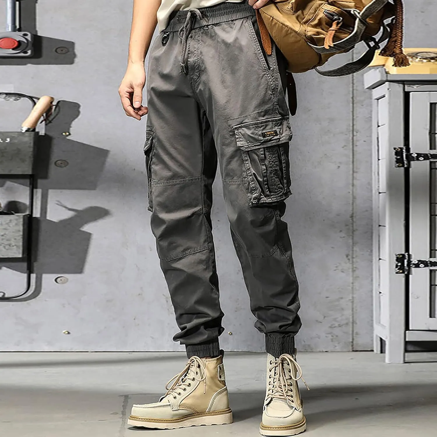 Mens Sweatpants with Pockets Waist Straight Leg Cargo Pants with Pockets Mens Sweatpants Big and Tall Fleece Lined