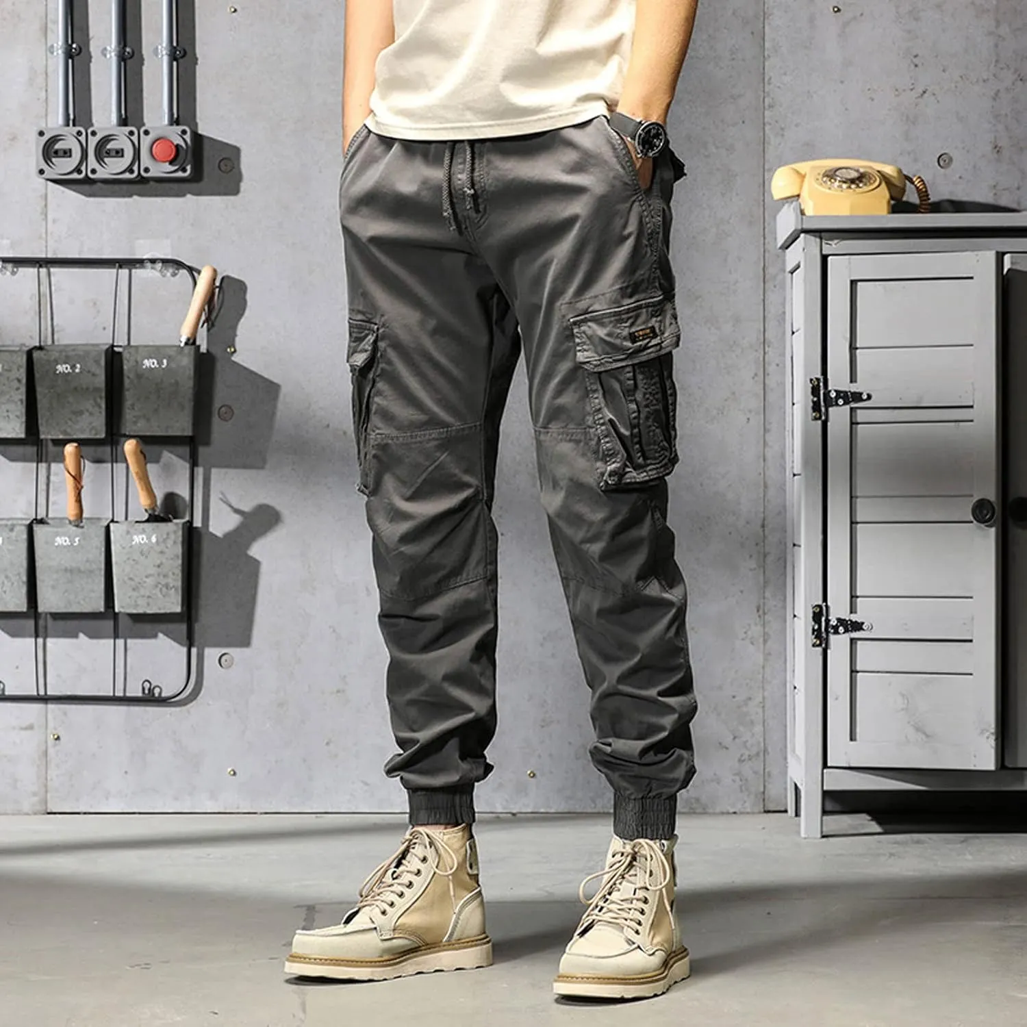 Mens Sweatpants with Pockets Waist Straight Leg Cargo Pants with Pockets Mens Sweatpants Big and Tall Fleece Lined