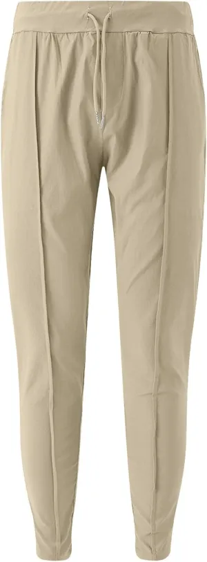Men's Twill Jogger Pants Elastic Waist Drawstring Chino Pants Slim Fit Casual Dress Trousers with Pockets