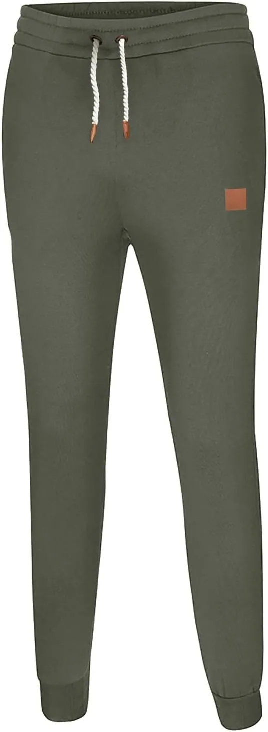 Mens Workout Cargo Sweatpants Mens Cargo Sweatpants Heavyweight Fleece Jogger Pants Drawstring Stretch Sports Trouser