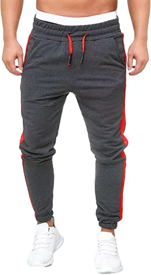 Mens Workout Cargo Sweatpants Sports Trousers Stretch Elastic Waist Gym Running Pants Cargo Hiking Pants Lightweight