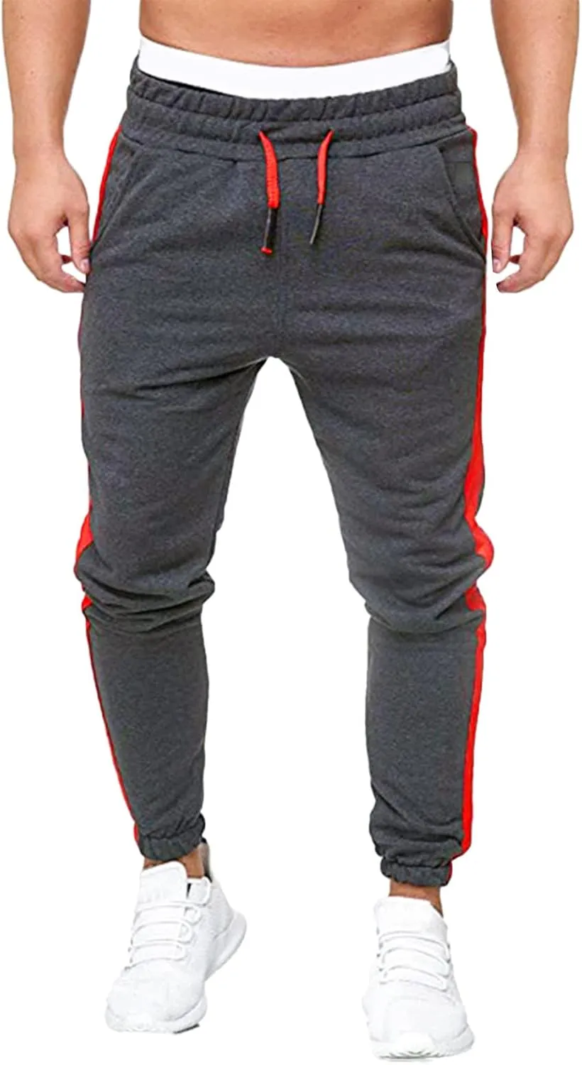 Mens Workout Cargo Sweatpants Sports Trousers Stretch Elastic Waist Gym Running Pants Cargo Hiking Pants Lightweight