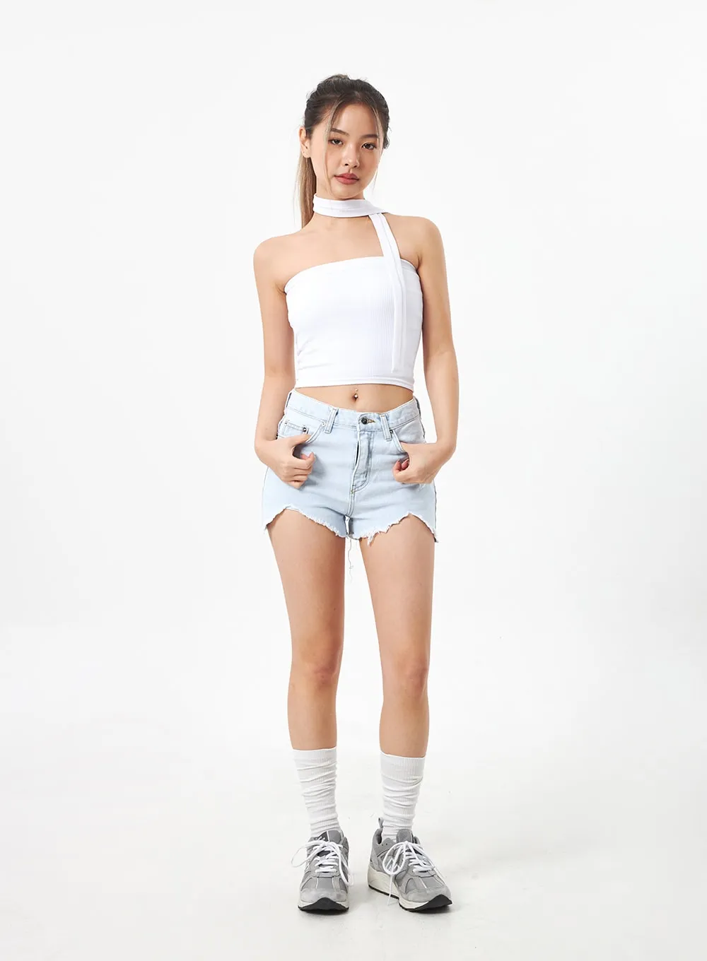 Mid-Rise Denim Shorts CA305
