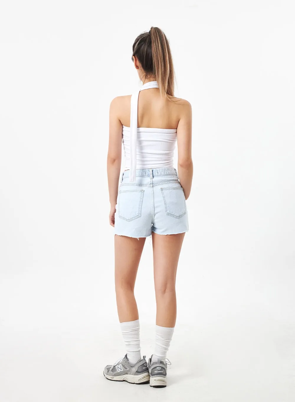 Mid-Rise Denim Shorts CA305