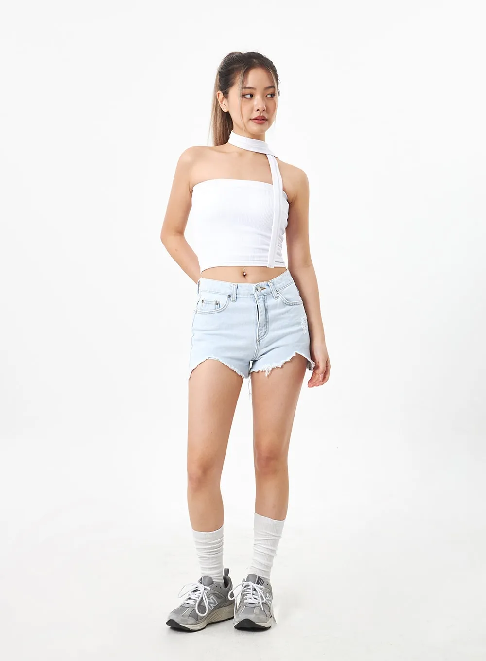 Mid-Rise Denim Shorts CA305