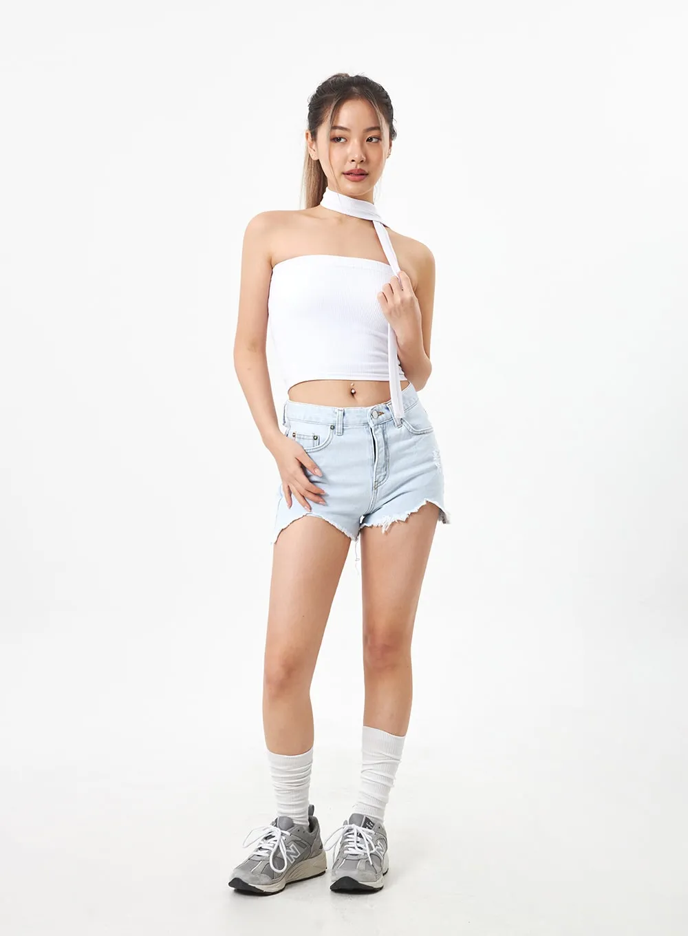 Mid-Rise Denim Shorts CA305