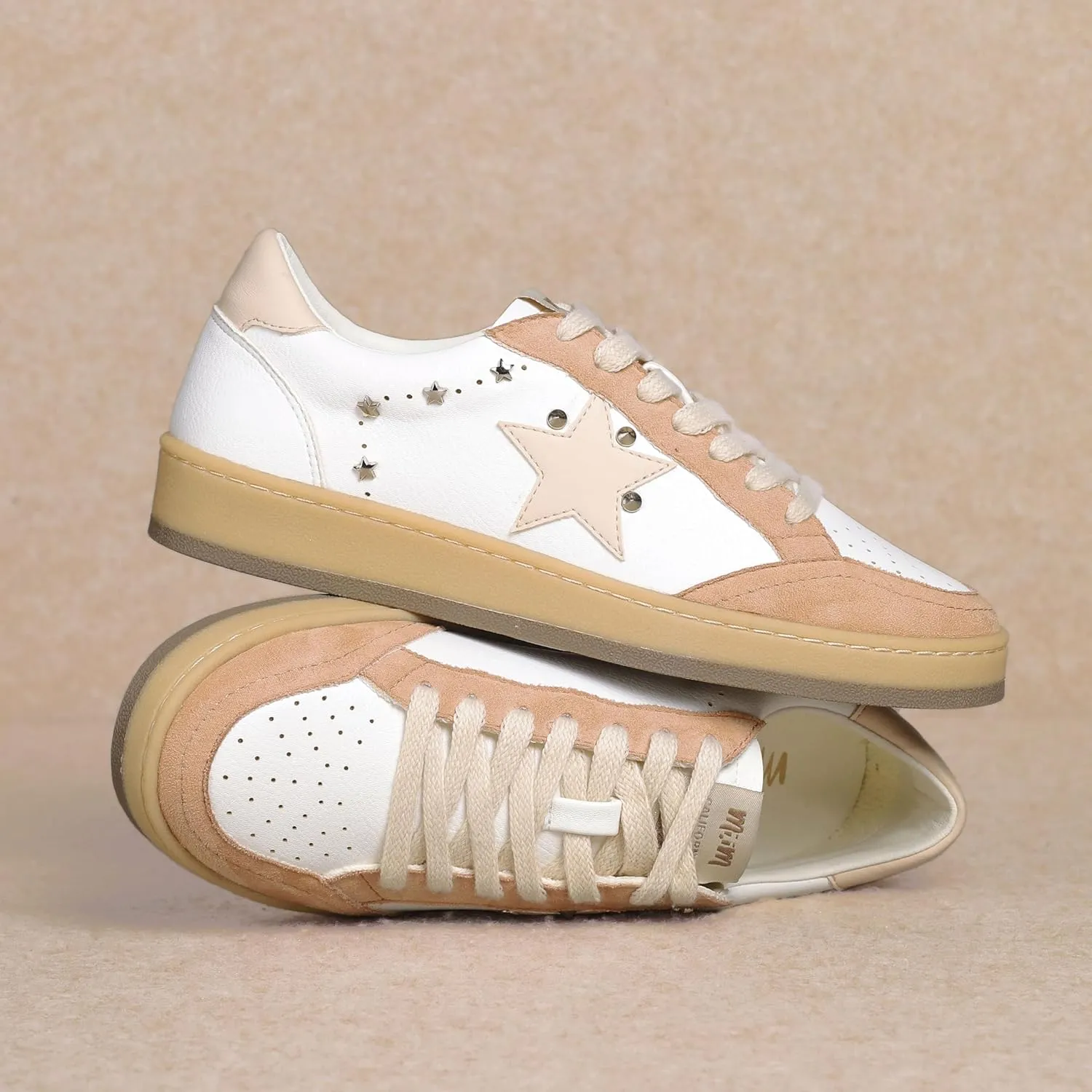 Mi.iM Avery Rubber Sole Lace-up Star Sneakers