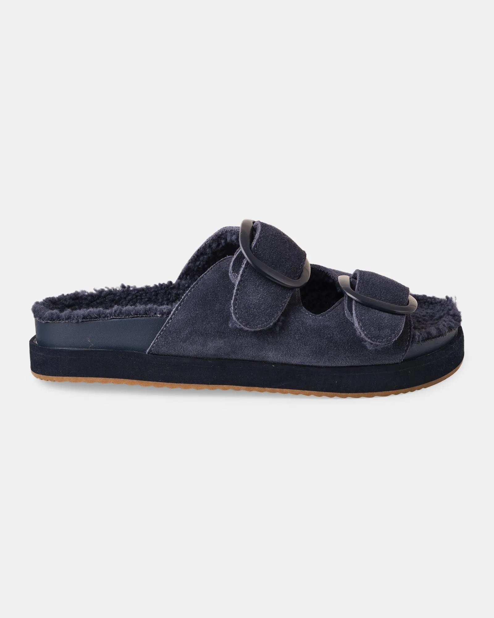 Milly Suede Slide - Navy