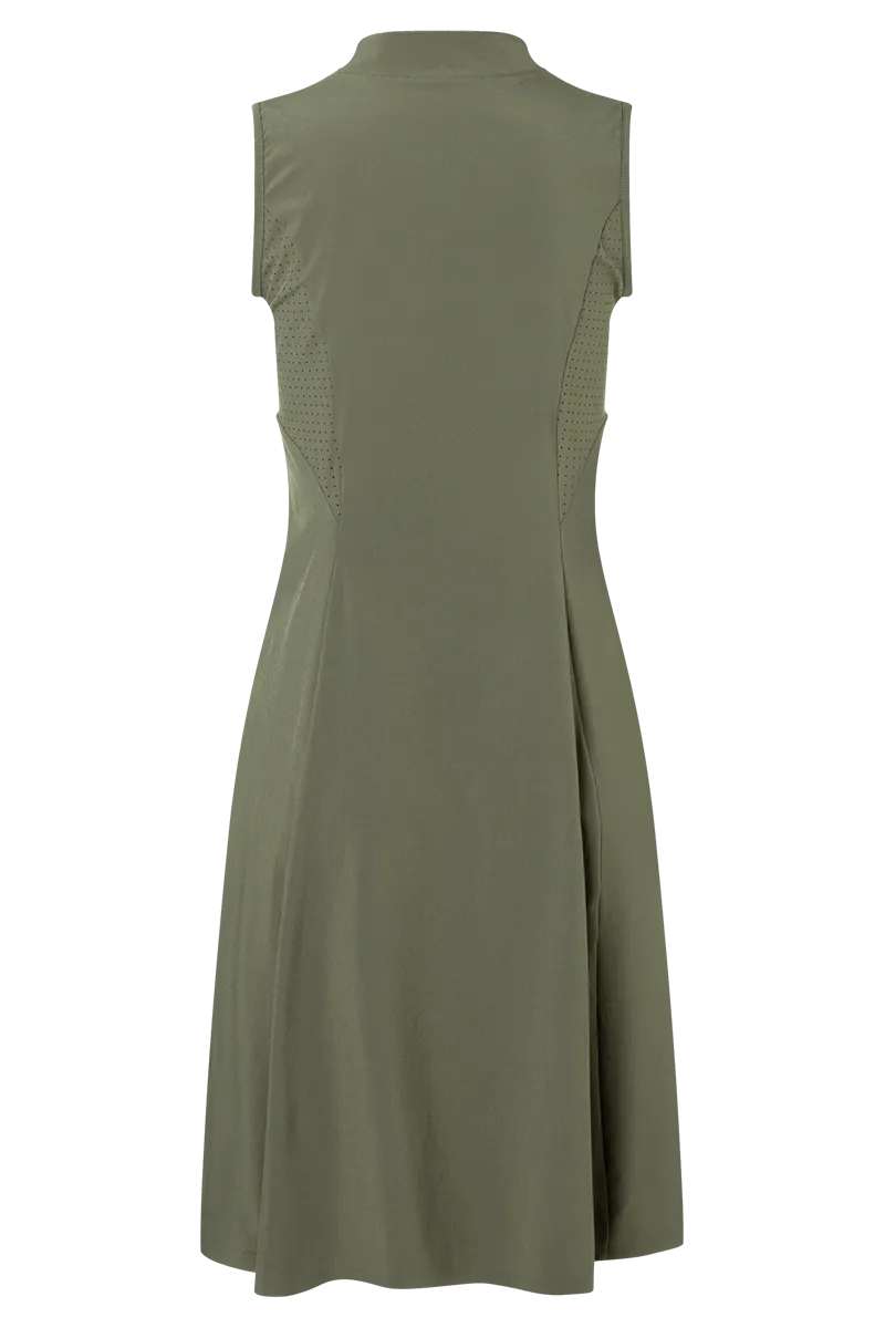 Mirja Olive Performance Golf Dress - Black Booties