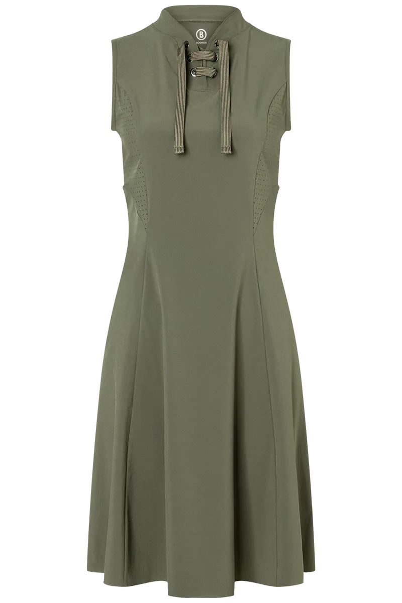 Mirja Olive Performance Golf Dress - Black Booties