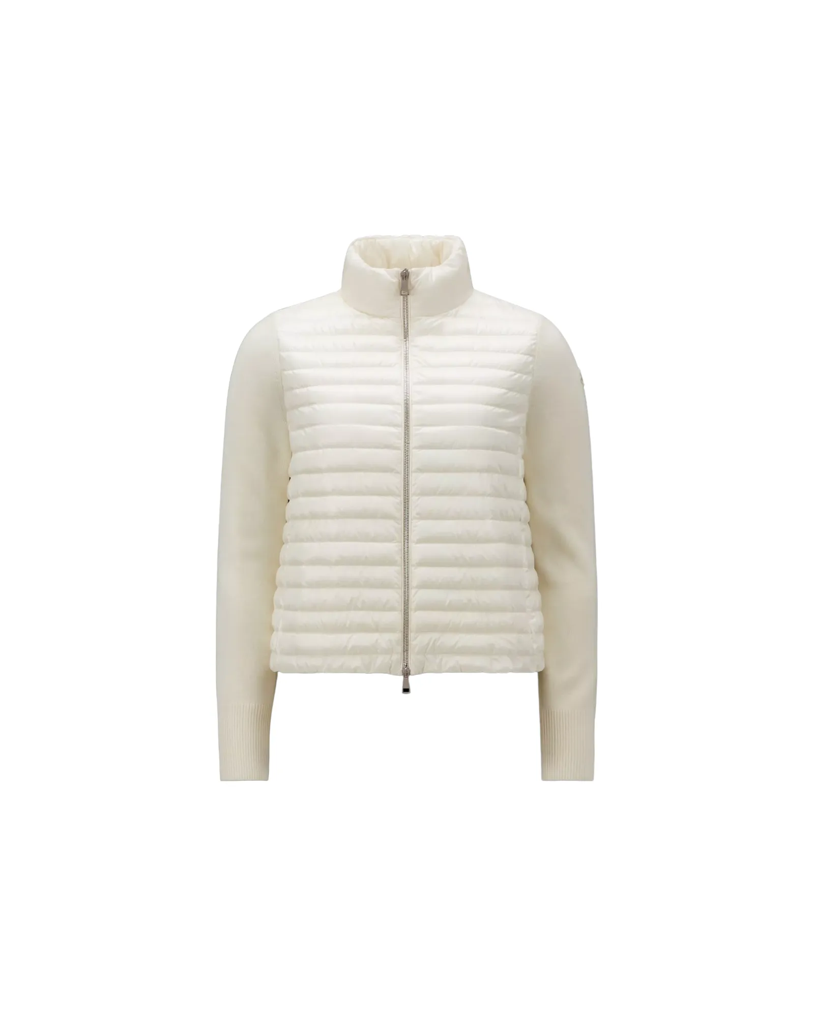 MONCLER PADDED CARDIGAN ECRU