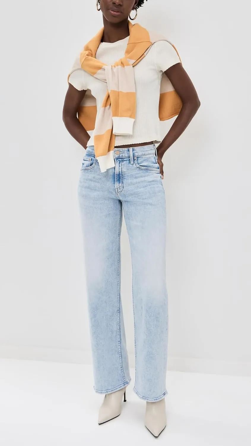 MOTHER Women's The Spinner Zip Sneak Jeans
