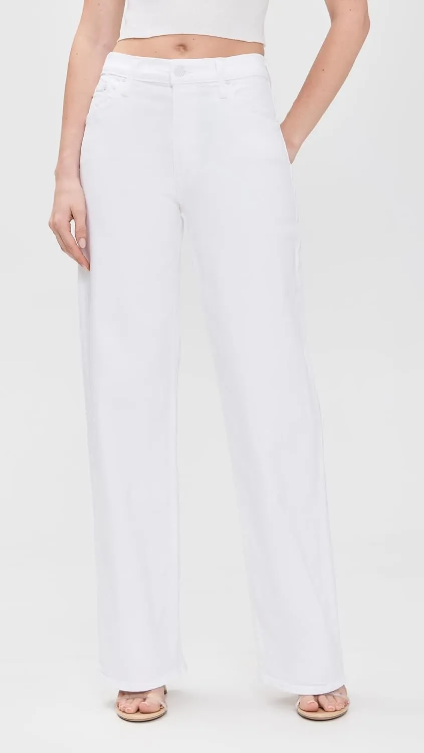 MOTHER Women's The Spinner Zip Sneak Jeans