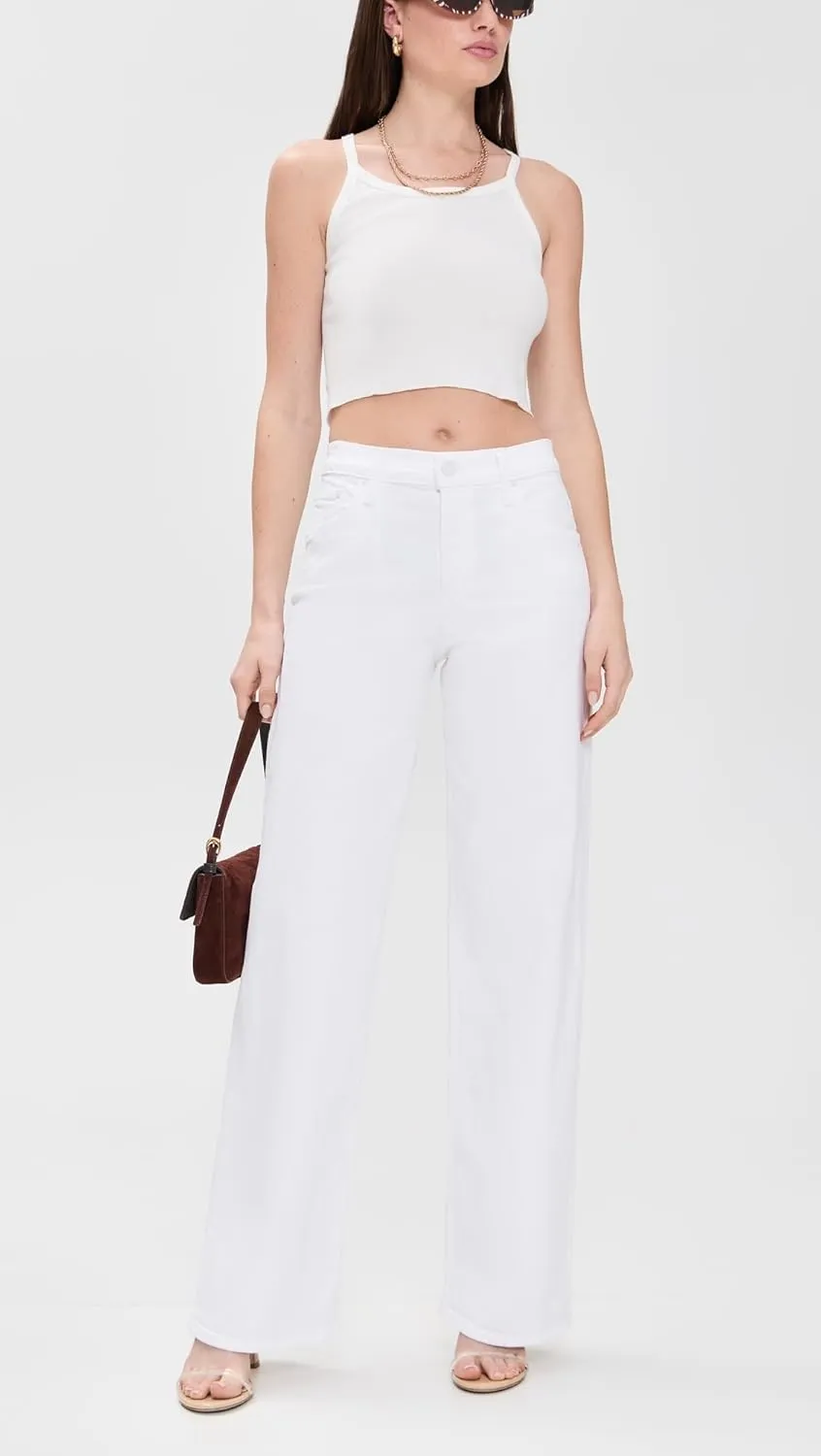 MOTHER Women's The Spinner Zip Sneak Jeans