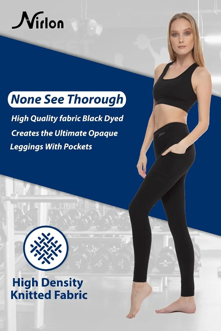 Nirlon Women's Leggings with Pockets High Waisted Workout Yoga Pants