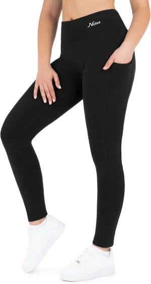 Nirlon Women's Leggings with Pockets High Waisted Workout Yoga Pants