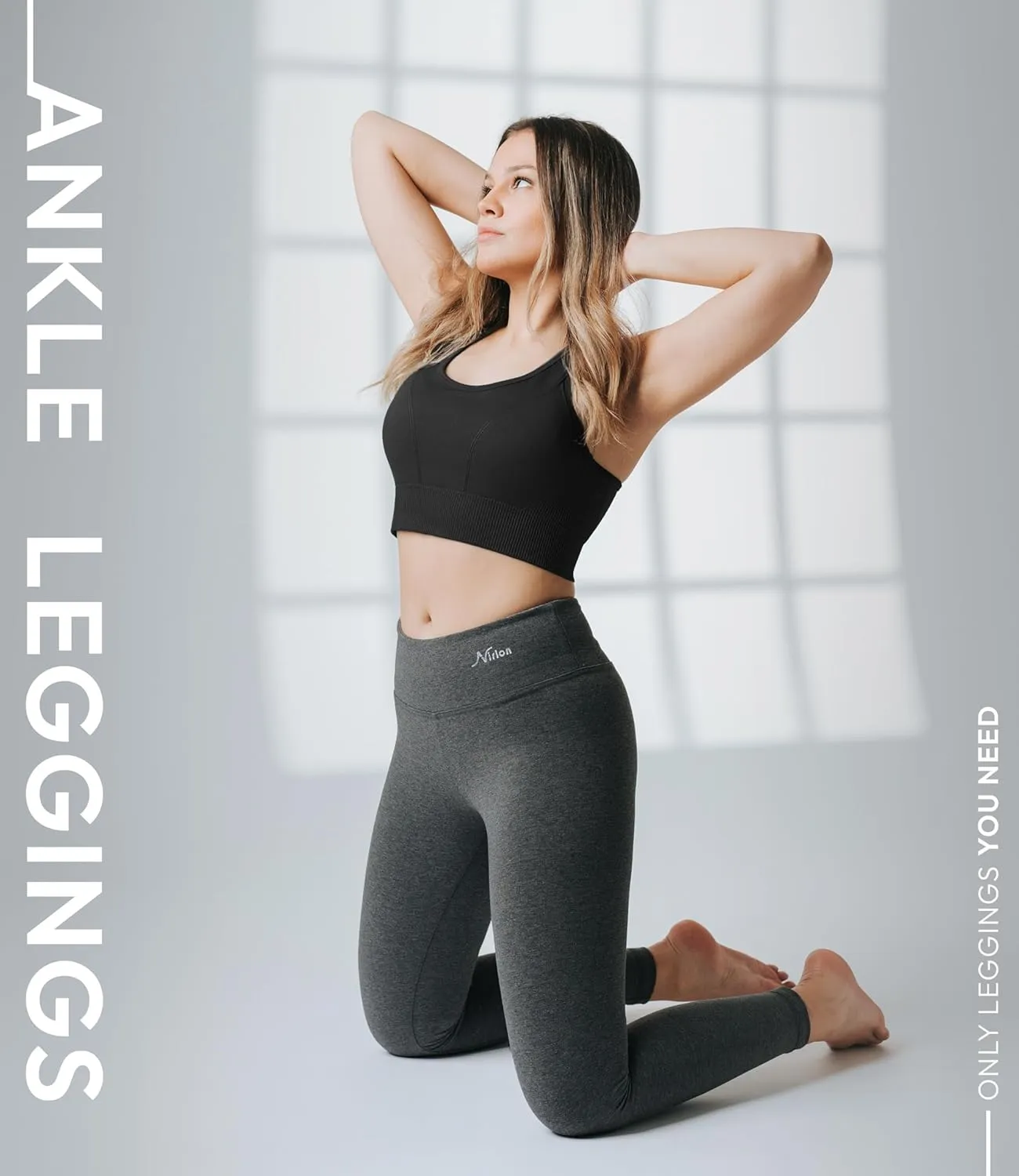 Nirlon Women's Leggings with Pockets High Waisted Workout Yoga Pants