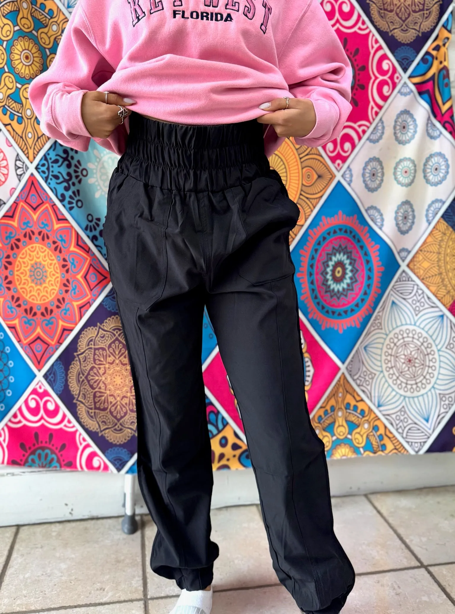 Noir Black Jogger Pants