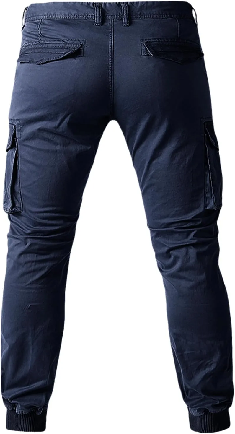 Outdoor Hiking Pants Men Workout Cargo Pants Slim Fit Stretchy Tactical Joggers Lightweight Quick Dry Water Resistan
