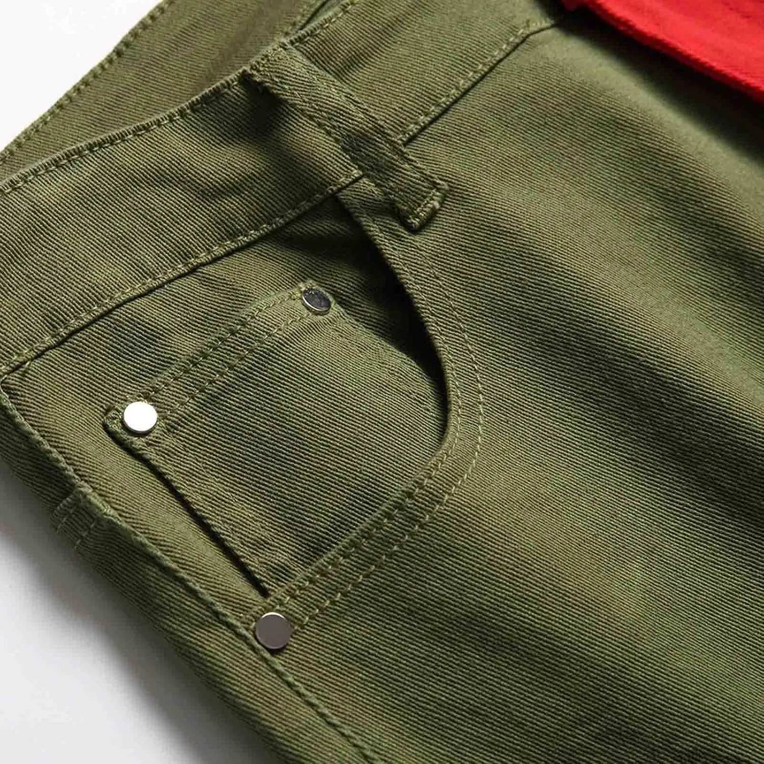 Patchwork Jeans for Mens Fashion Slim Fit Street Hip Hop Denim Pencil Pants Casual Button Middle Waist Trousers