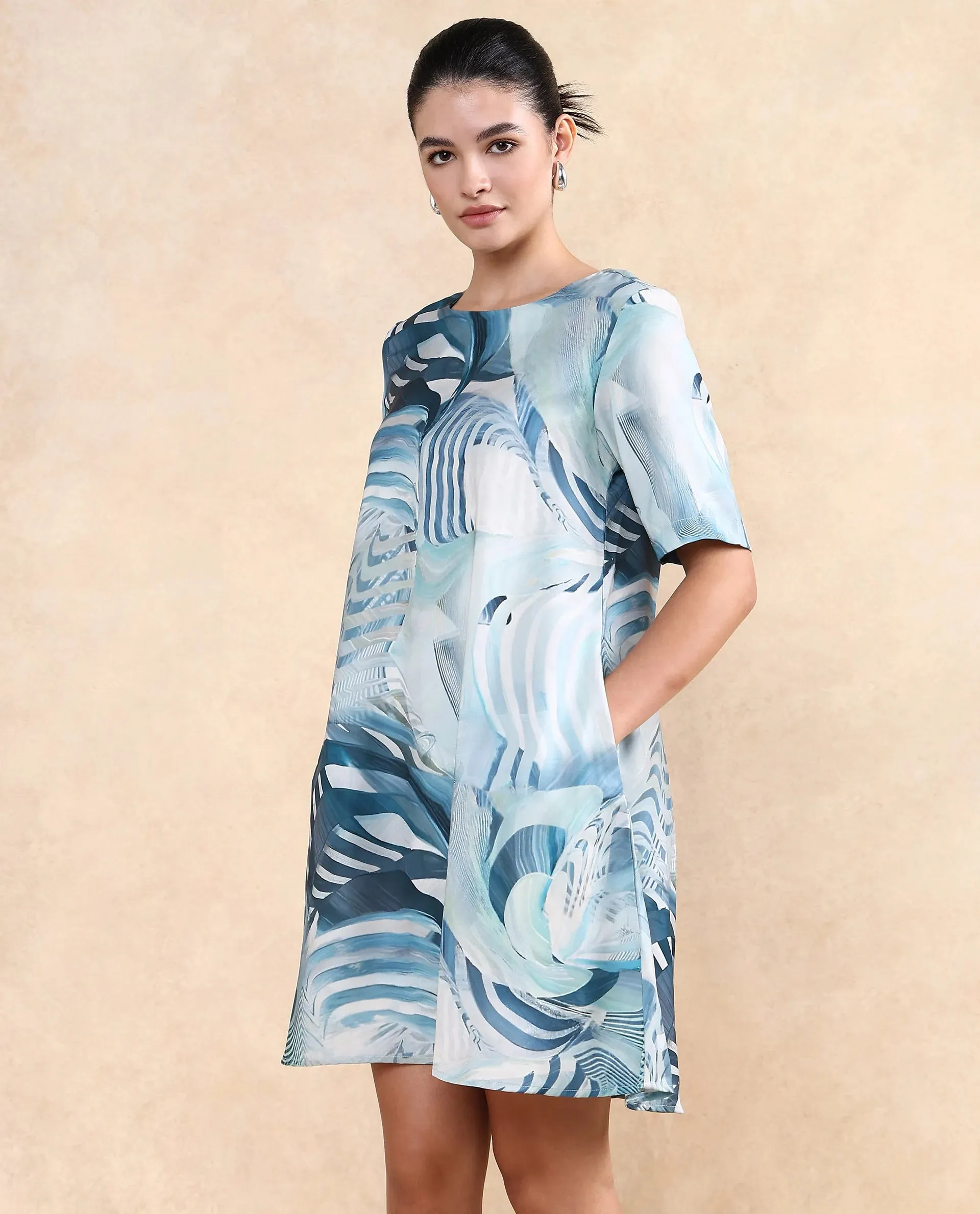 Rareism Women Boberni Multi Printed Dress