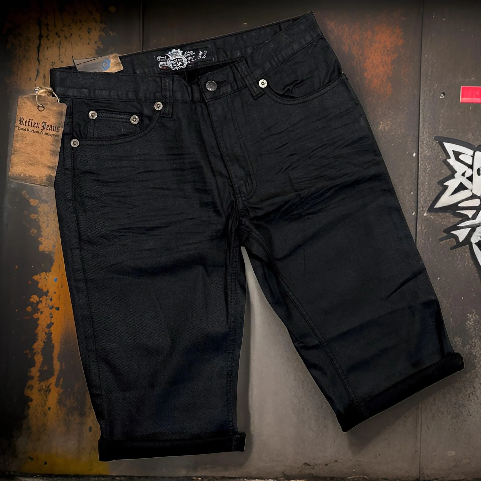 *REFLEX* DENIM SHORTS WAIST 32”
