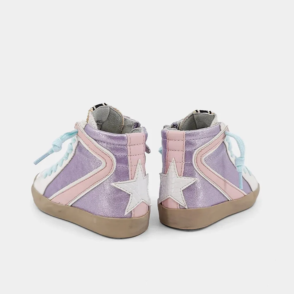 ROONEY METALLIC PURPLE TODDLER SNEAKERS