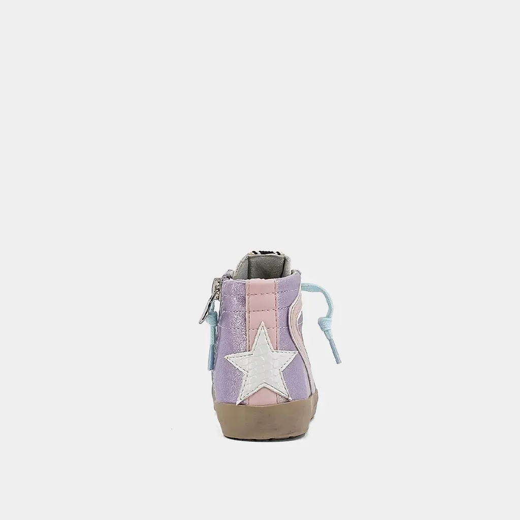 ROONEY METALLIC PURPLE TODDLER SNEAKERS