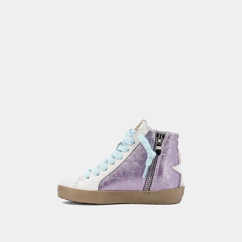 ROONEY METALLIC PURPLE TODDLER SNEAKERS