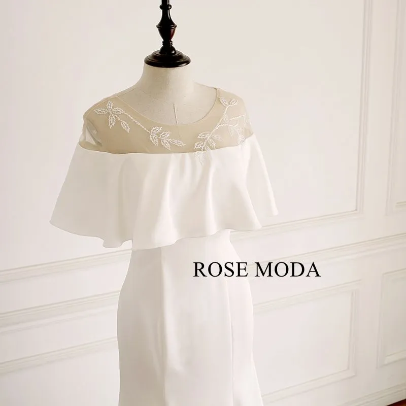 Rosemoda Slim Crepe Mermaid Wedding Dress