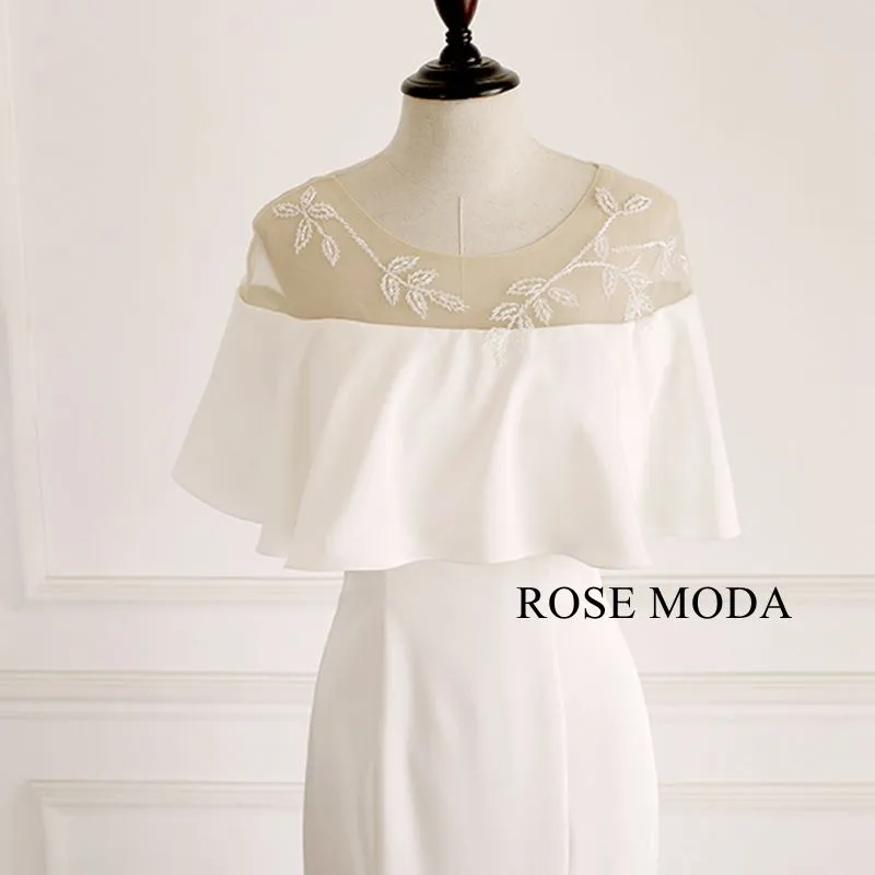 Rosemoda Slim Crepe Mermaid Wedding Dress