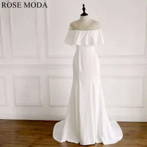 Rosemoda Slim Crepe Mermaid Wedding Dress