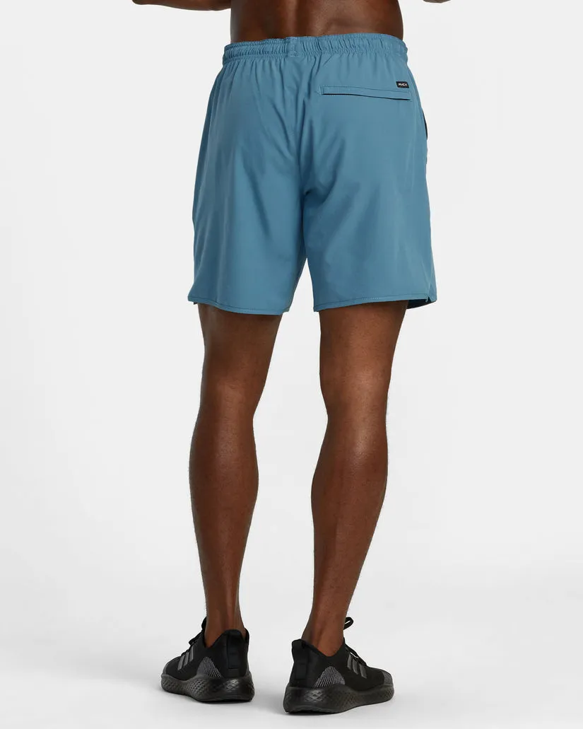 RVCA Yogger Stretch Elastic Waist Shorts 17" - GLACIER