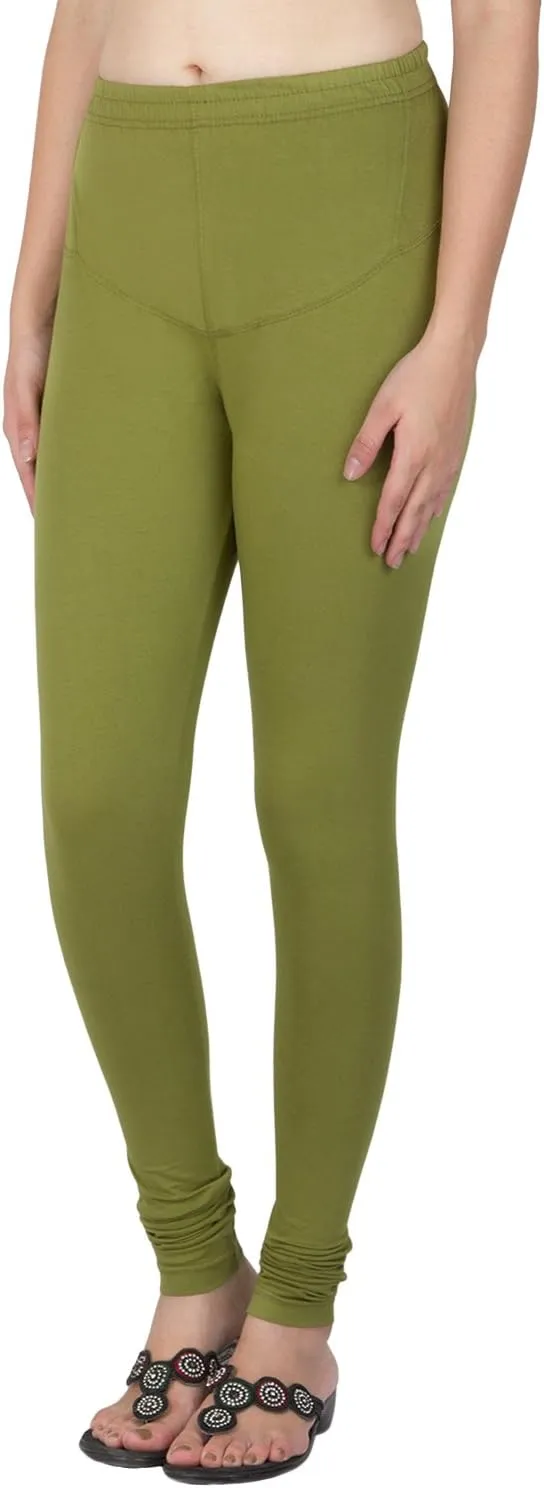 SARJANA HANDICRAFTS Women Cotton Churidar Leggings Authentic Casual Yoga Pants