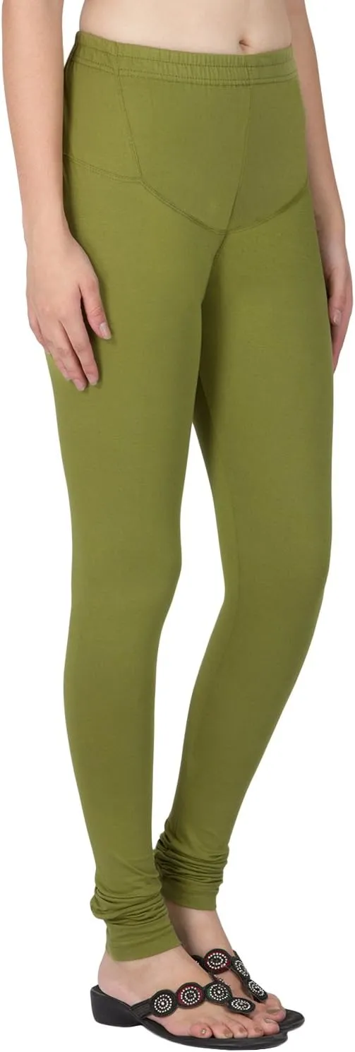 SARJANA HANDICRAFTS Women Cotton Churidar Leggings Authentic Casual Yoga Pants