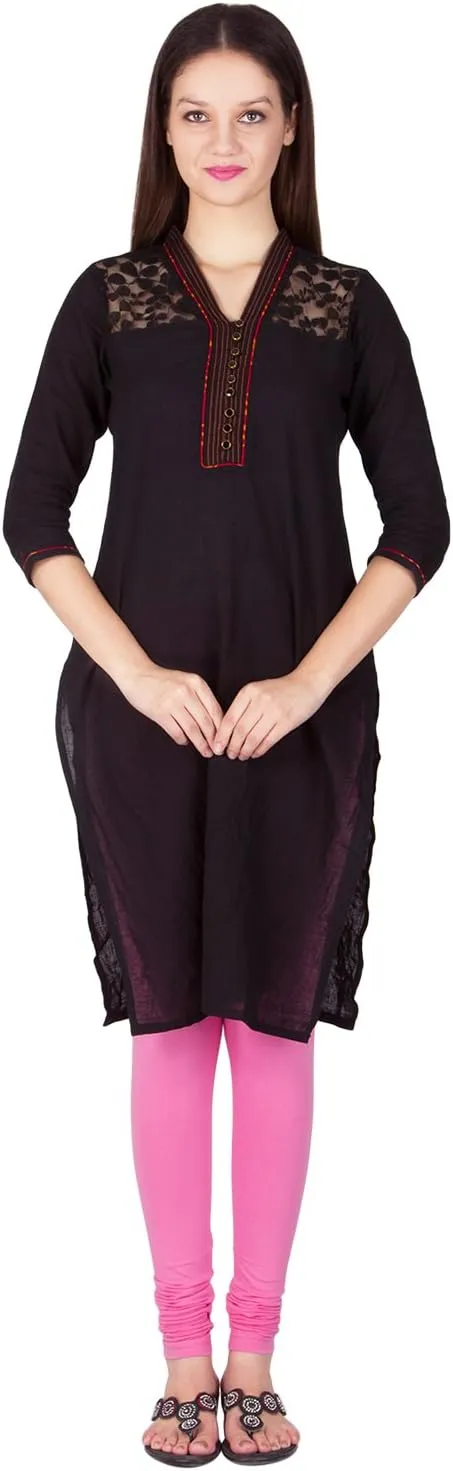 SARJANA HANDICRAFTS Women Cotton Churidar Leggings Authentic Casual Yoga Pants