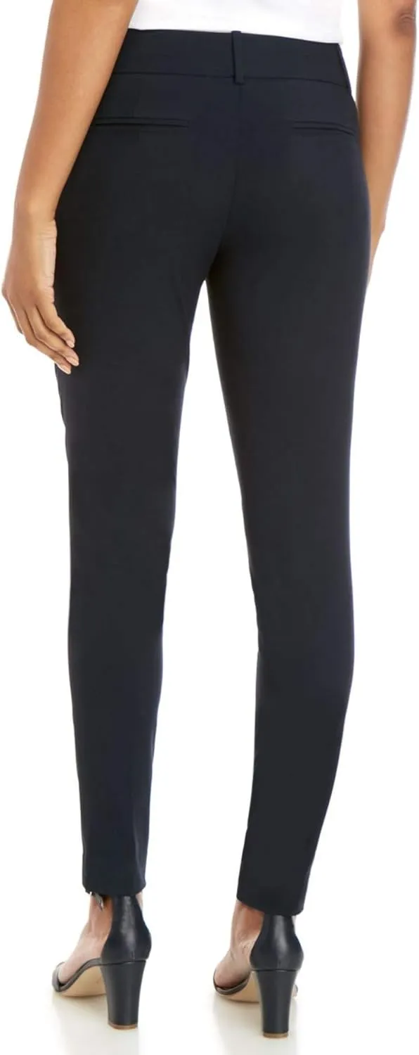 SATINATO Women's Casual Work Pants Skinny Slacks Leggings Comfort Mid Rise