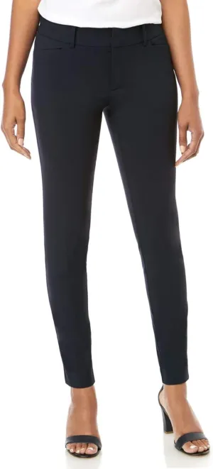 SATINATO Women's Casual Work Pants Skinny Slacks Leggings Comfort Mid Rise