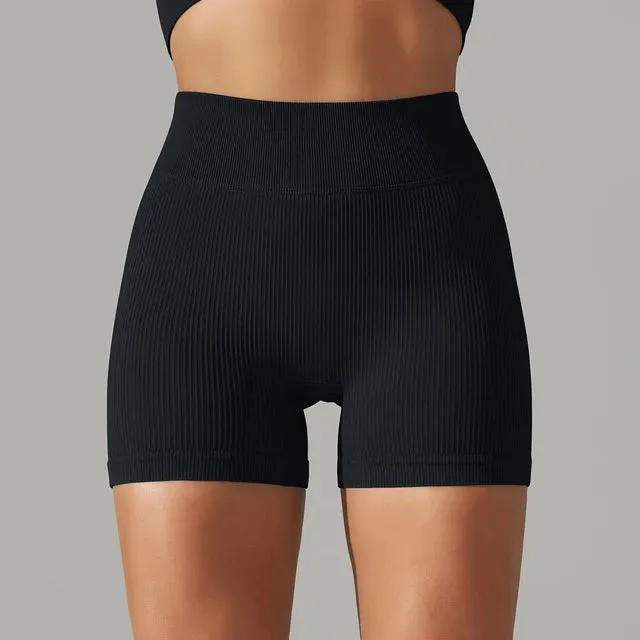Seamless High Waist Yoga Gym Shorts - Comfortable & Flexible Activewear