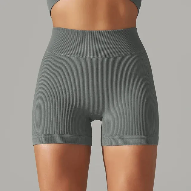 Seamless High Waist Yoga Gym Shorts - Comfortable & Flexible Activewear