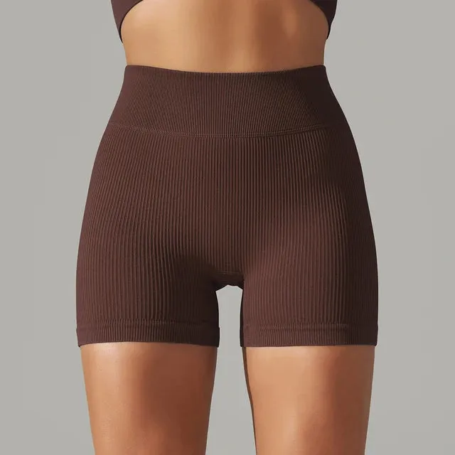 Seamless High Waist Yoga Gym Shorts - Comfortable & Flexible Activewear