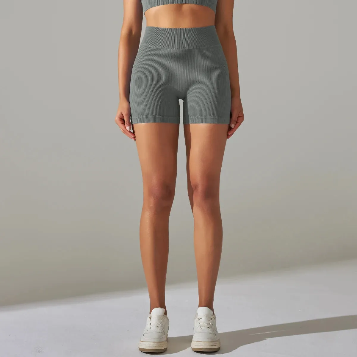 Seamless High Waist Yoga Gym Shorts - Comfortable & Flexible Activewear