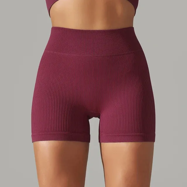 Seamless High Waist Yoga Gym Shorts - Comfortable & Flexible Activewear