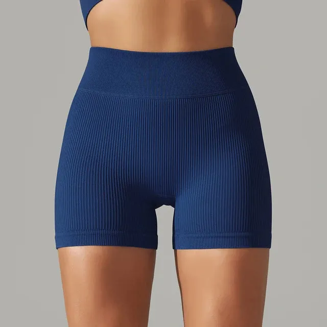 Seamless High Waist Yoga Gym Shorts - Comfortable & Flexible Activewear